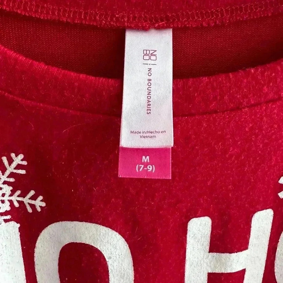 Ho Ho Nope Cat Ugly Christmas Sweater, Red Holiday Sweater, Glitter, Size Med - Picture 7 of 16